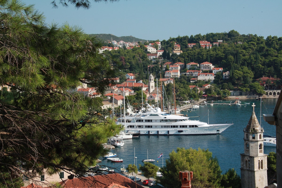 View of Cavtat harbour from Apartment Ana